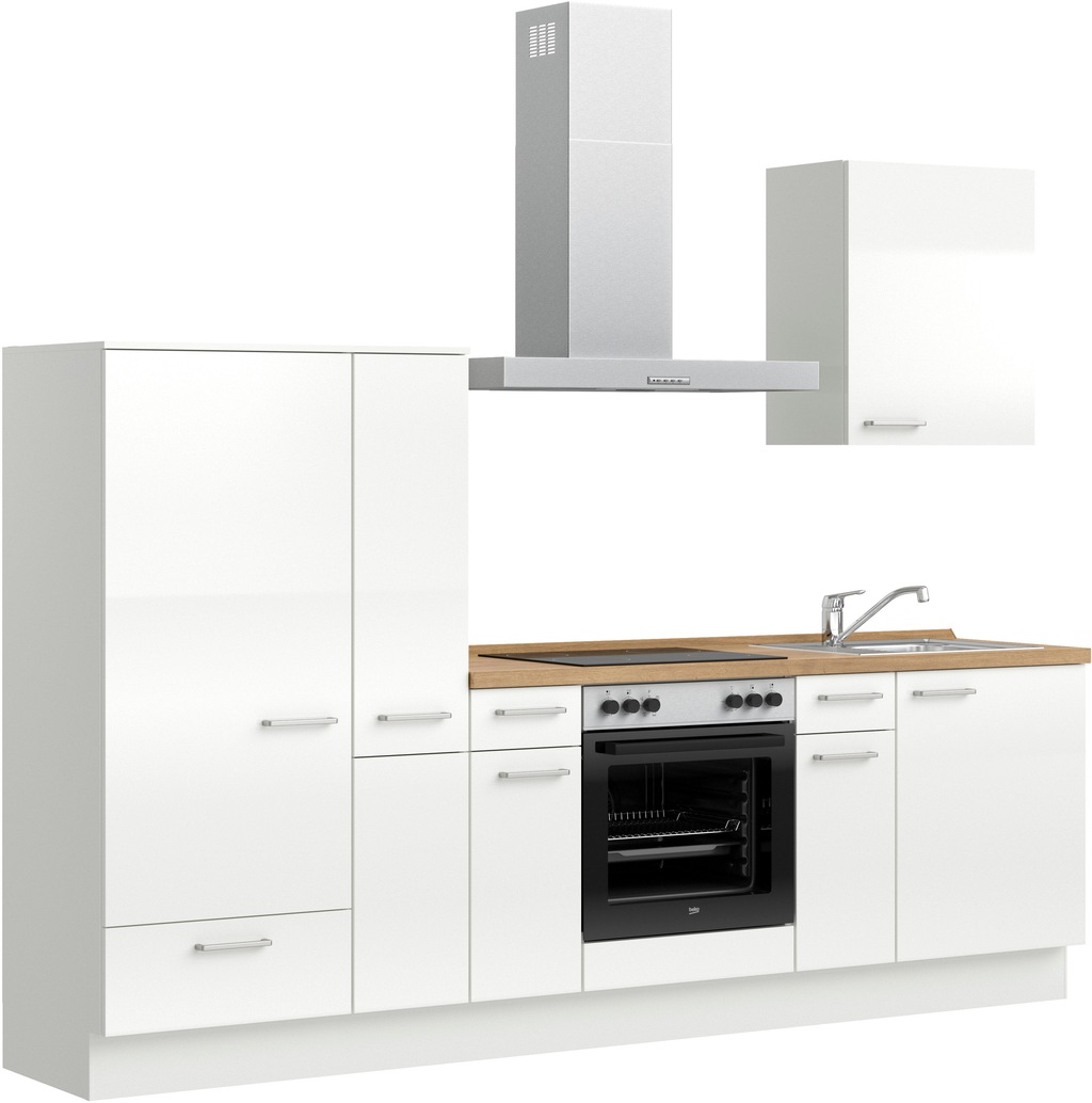 Bild von nobilia® Küchenzeile »"Flash basic"«, vormontiert, Ausrichtung wählbar, Breite 270 cm, wahlw. mit E-Geräten