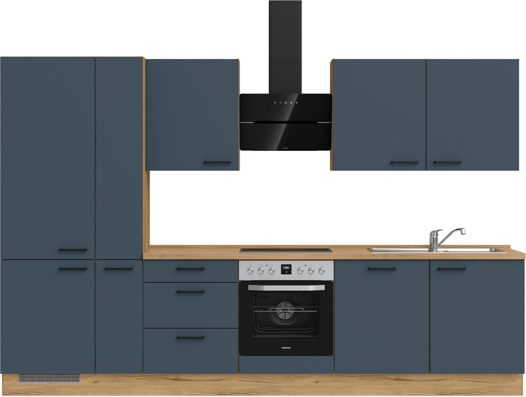 Bild von nobilia® Küchenzeile »"Easytouch premium"«, vormontiert, Ausrichtung wählbar, Breite 330 cm, wahlw. mit E-Geräten