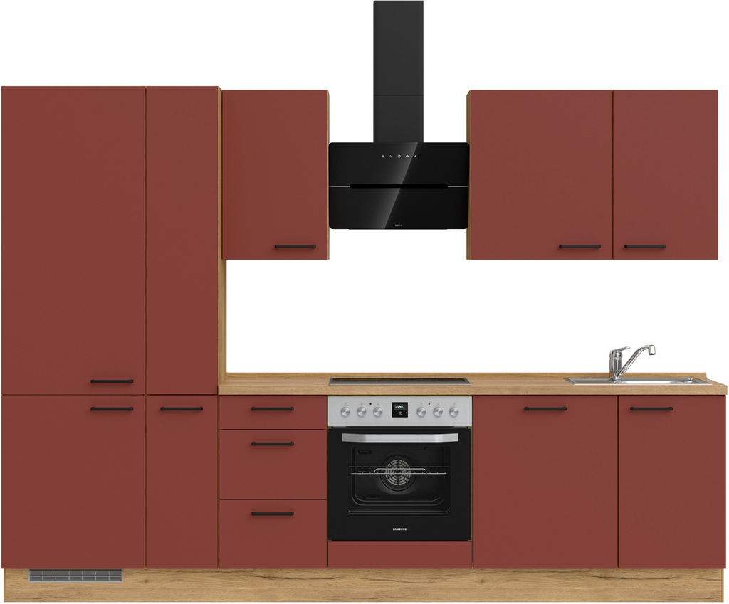 Bild von nobilia® Küchenzeile »"Easytouch premium"«, vormontiert, Ausrichtung wählbar, Breite 300 cm, wahlw. mit E-Geräten
