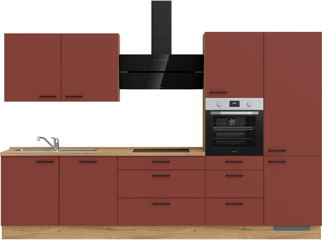 Bild von nobilia® Küchenzeile »"Easytouch premium"«, vormontiert, Ausrichtung wählbar, Breite 330 cm, wahlw. mit E-Geräten