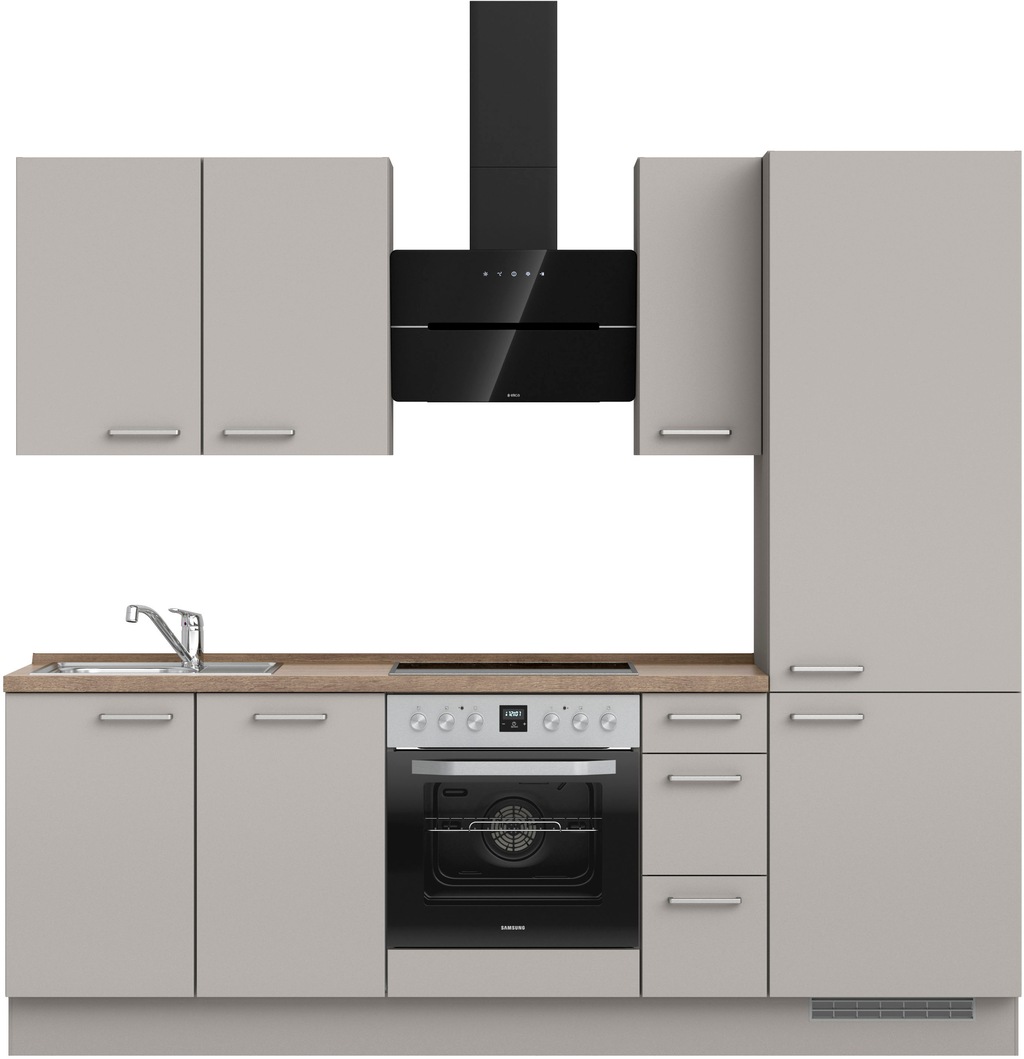 Bild von nobilia® Küchenzeile »"Touch premium"«, vormontiert, Ausrichtung wählbar, Breite 240 cm, wahlw. mit E-Geräten