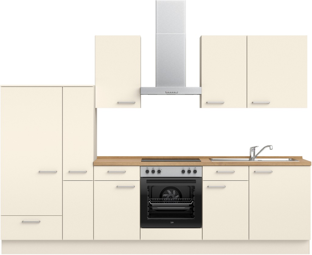 Bild von nobilia® Küchenzeile »"Touch basic"«, vormontiert, Ausrichtung wählbar, Breite 300 cm, wahlw. mit E-Geräten