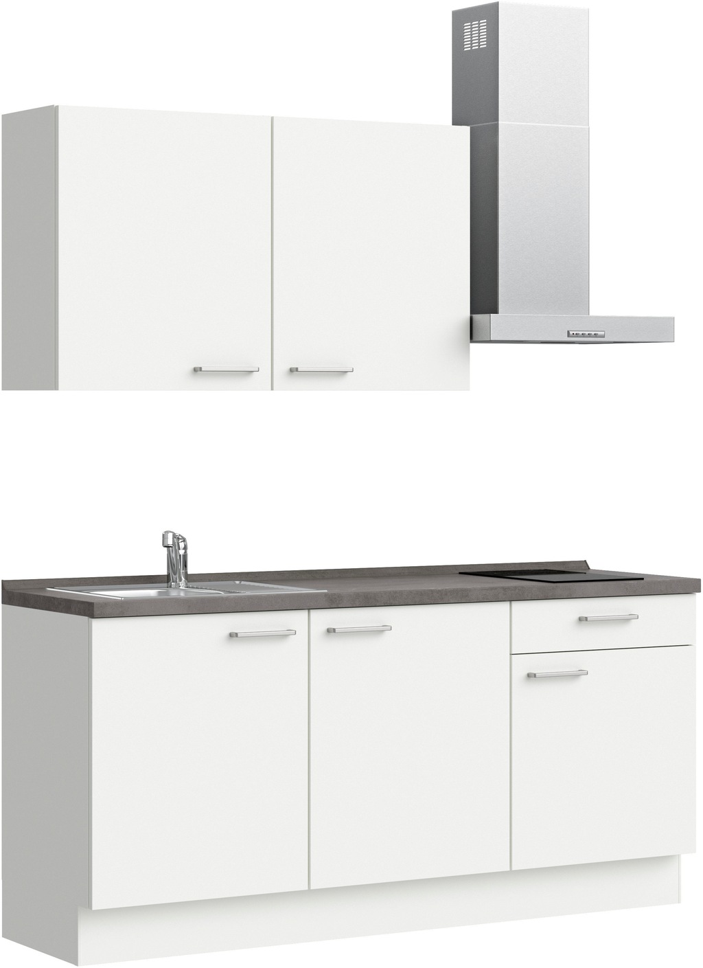 Bild von nobilia® elements Küchenzeile »"elements basic"«, vormontiert, Ausrichtung wählbar, Breite 180 cm, mit E-Geräten