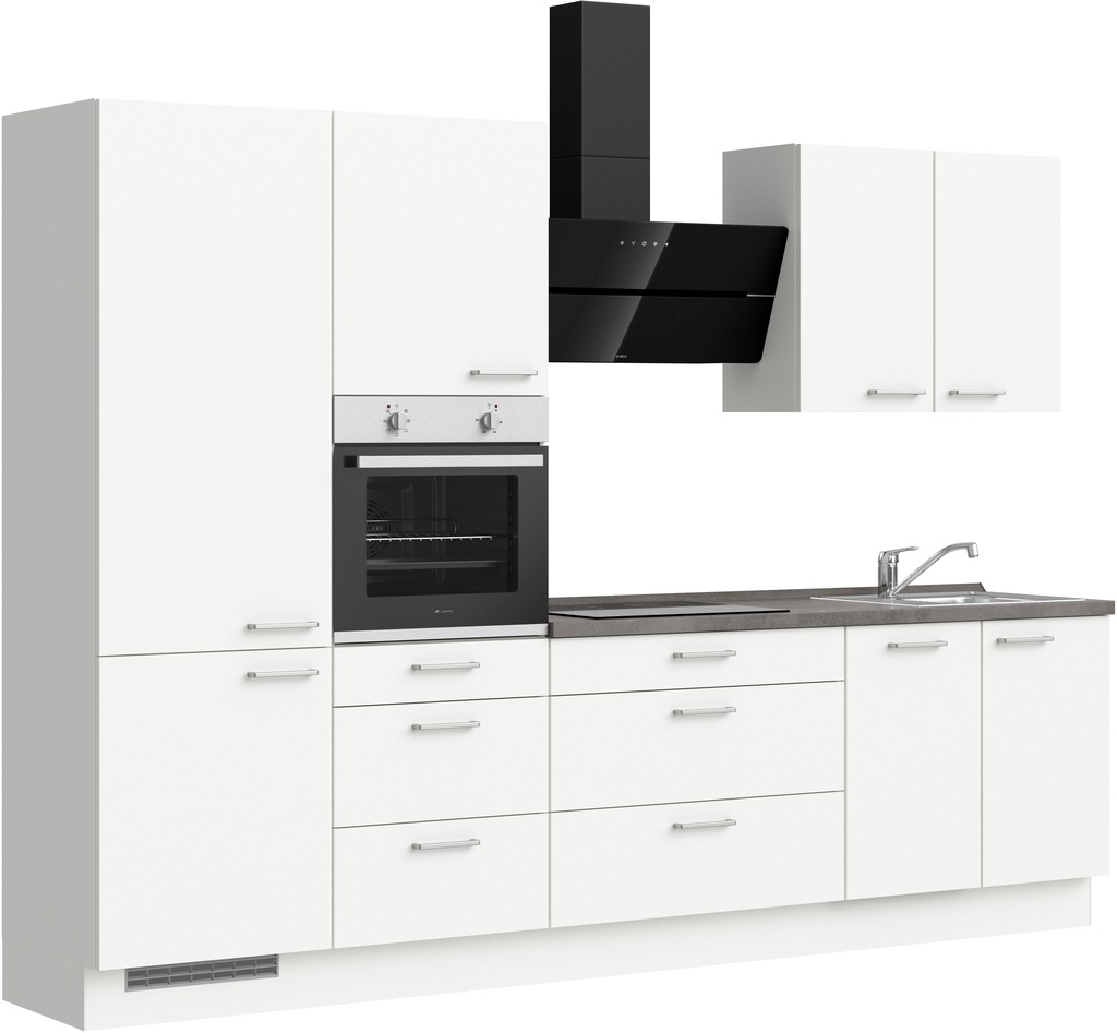 Bild von nobilia® elements Küchenzeile »"elements premium"«, vormontiert, Ausrichtung wählbar, Breite 300 cm, ohne E-Geräte