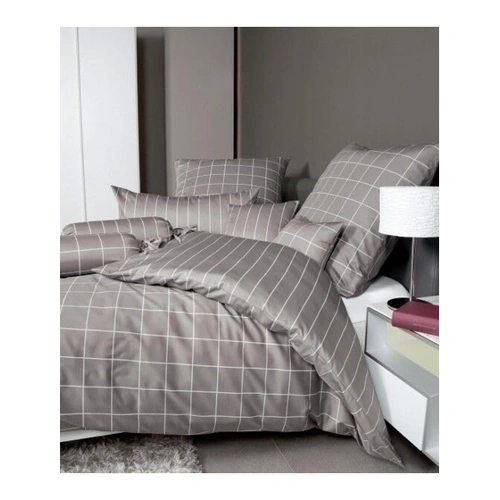 Bild von Mako-Satin-Bettwäsche 'Modern Classic' vulkan 135X200