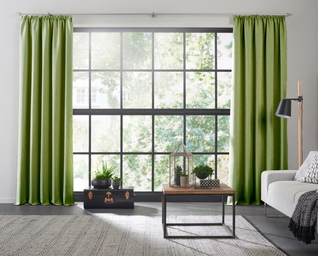 Bild von Vorhang WIRTH "Dim out" Gr. 1, grün, B:145cm H:150cm, Polyester, Gardinen