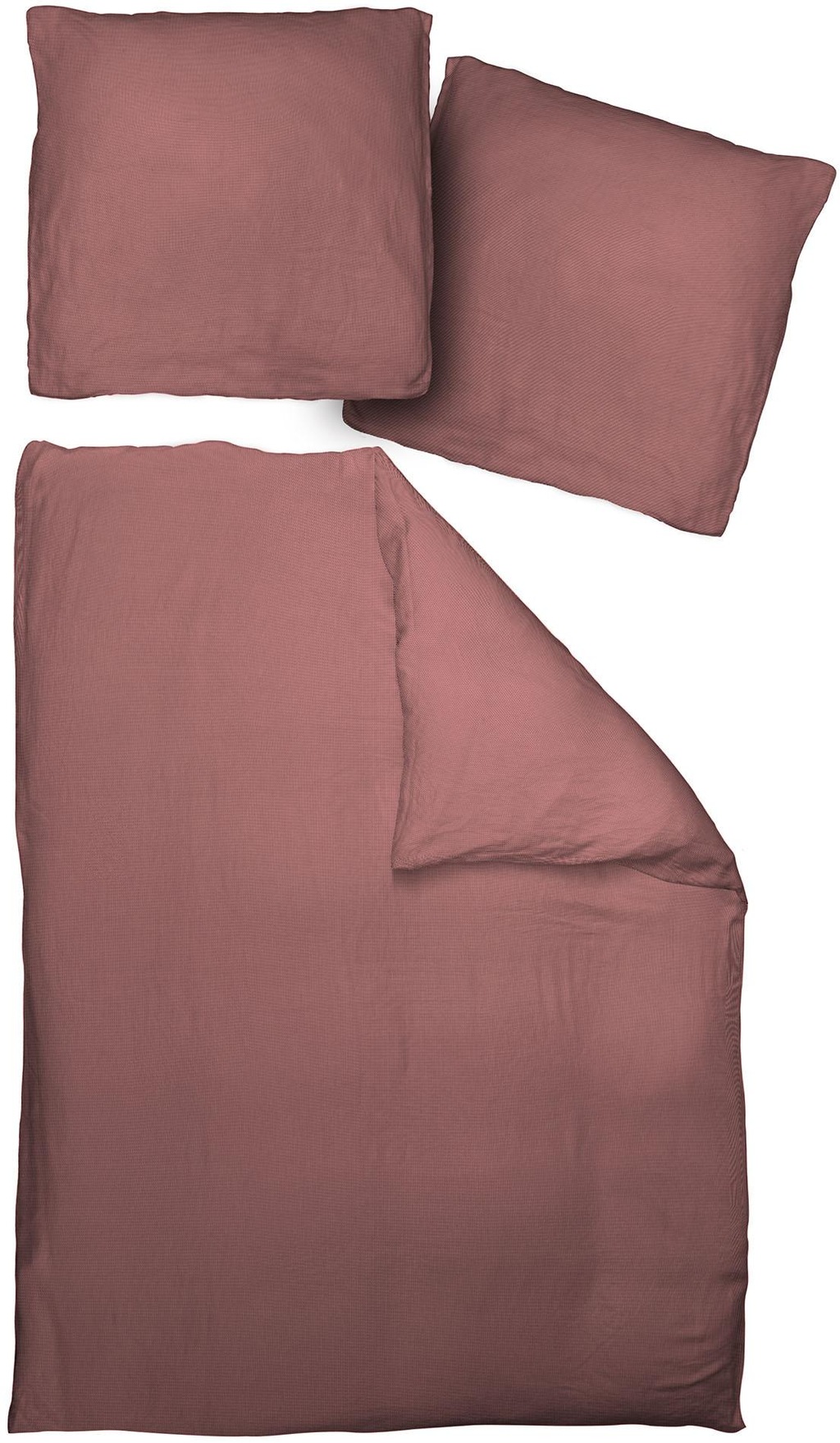 Bild von adam Uni Collection Bettwäsche-Set, Bio Baumwolle, Cherry, 135 x 200 cm, 2-Einheiten