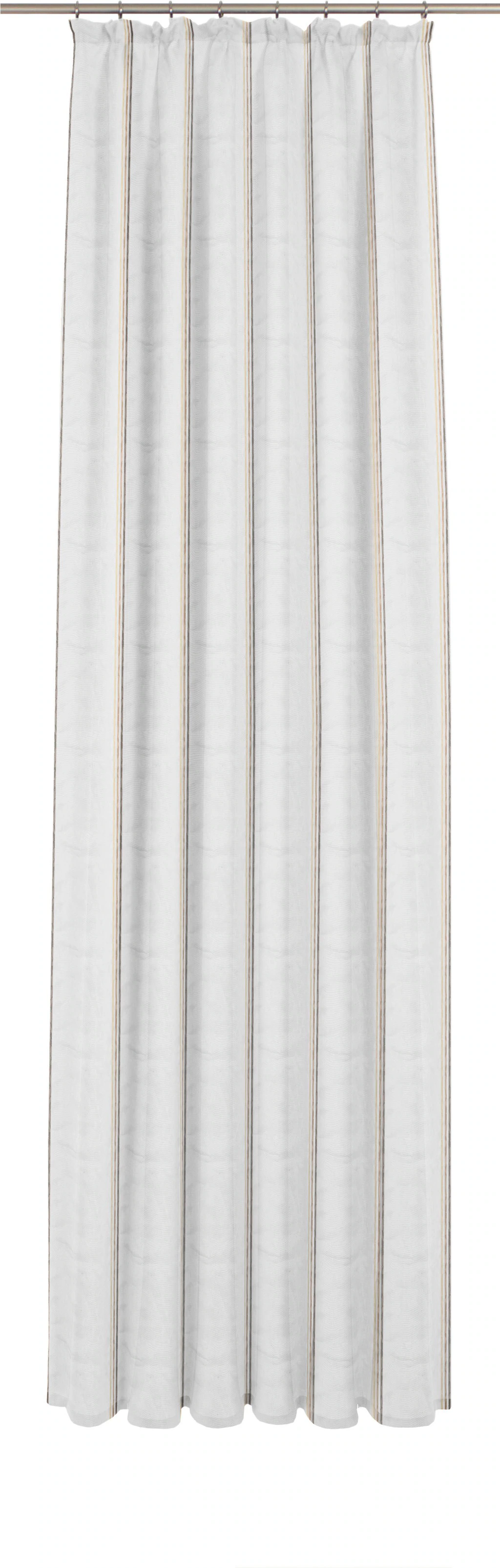 Bild von Gardine WIRTH "Chloé", braun (braun, weiß), B:700cm H:175cm, Polyester, Gardinen, Fertig-Store mit FB 1:3 nach Maß