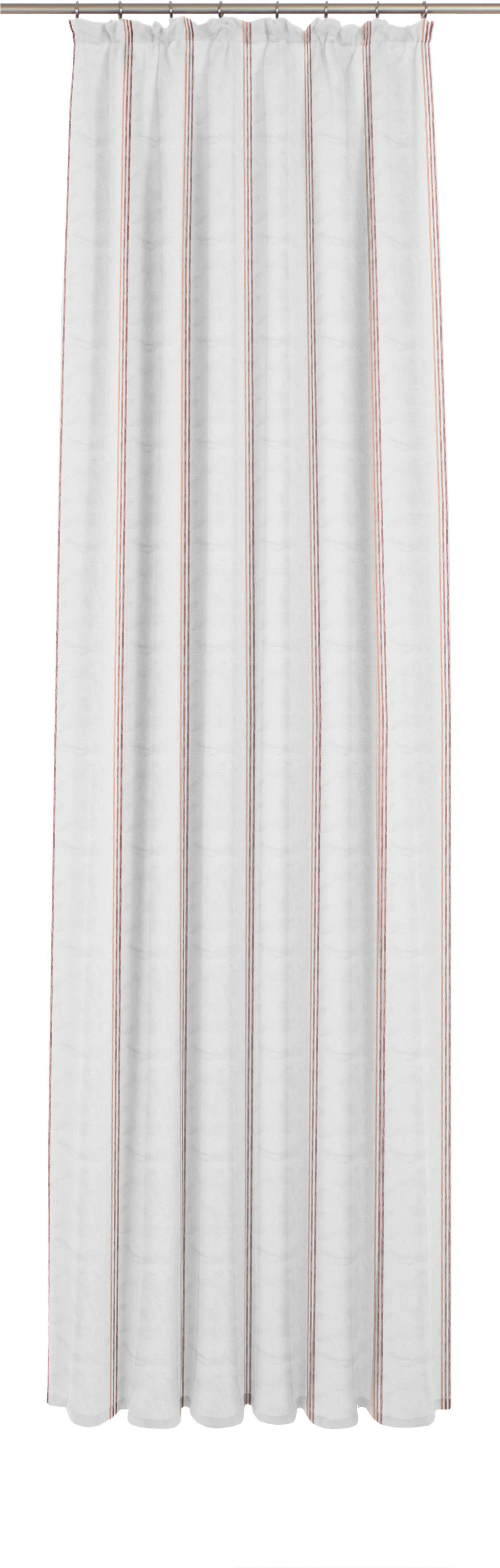 Bild von Gardine WIRTH "Chloé", weiß (weiß, rost), B:450cm H:125cm, Polyester, Gardinen, Fertig-Store mit FB 1:3 nach Maß