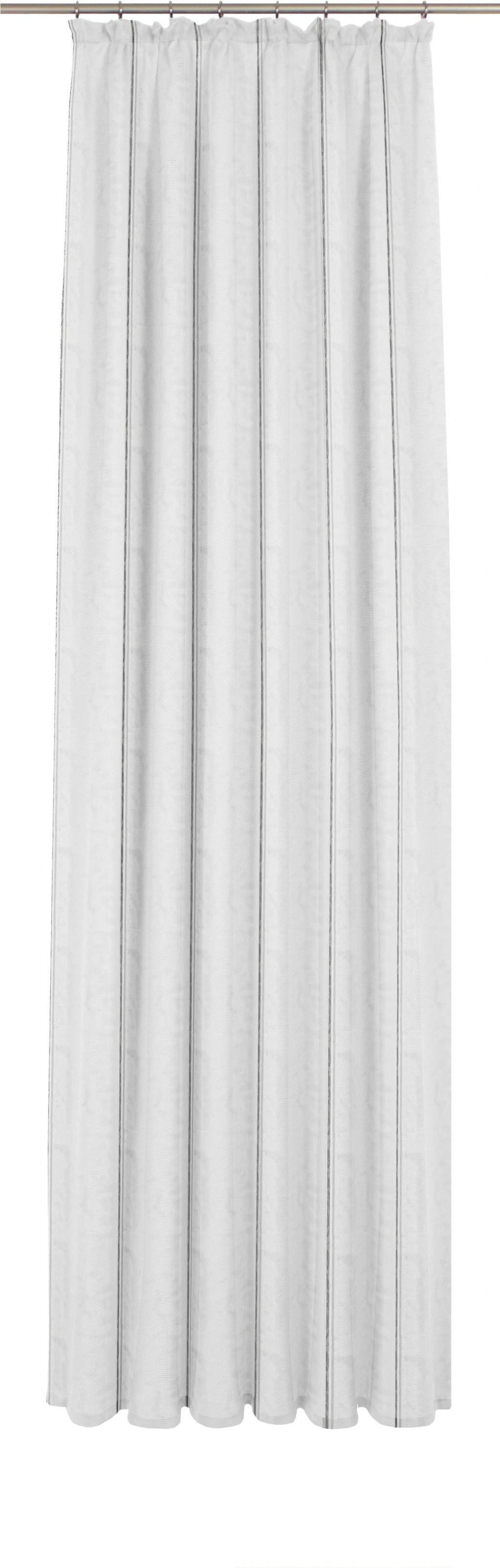Bild von Gardine WIRTH "Chloé", grau (grau, weiß), B:650cm H:125cm, Polyester, Gardinen, Fertig-Store mit FB 1:3 nach Maß