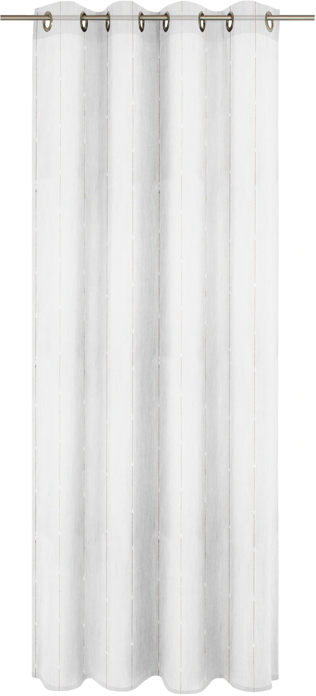 Bild von Gardine WIRTH, weiß, B:450cm H:225cm, Polyester, Gardinen, Fertig-Store mit Metallösen nach Maß