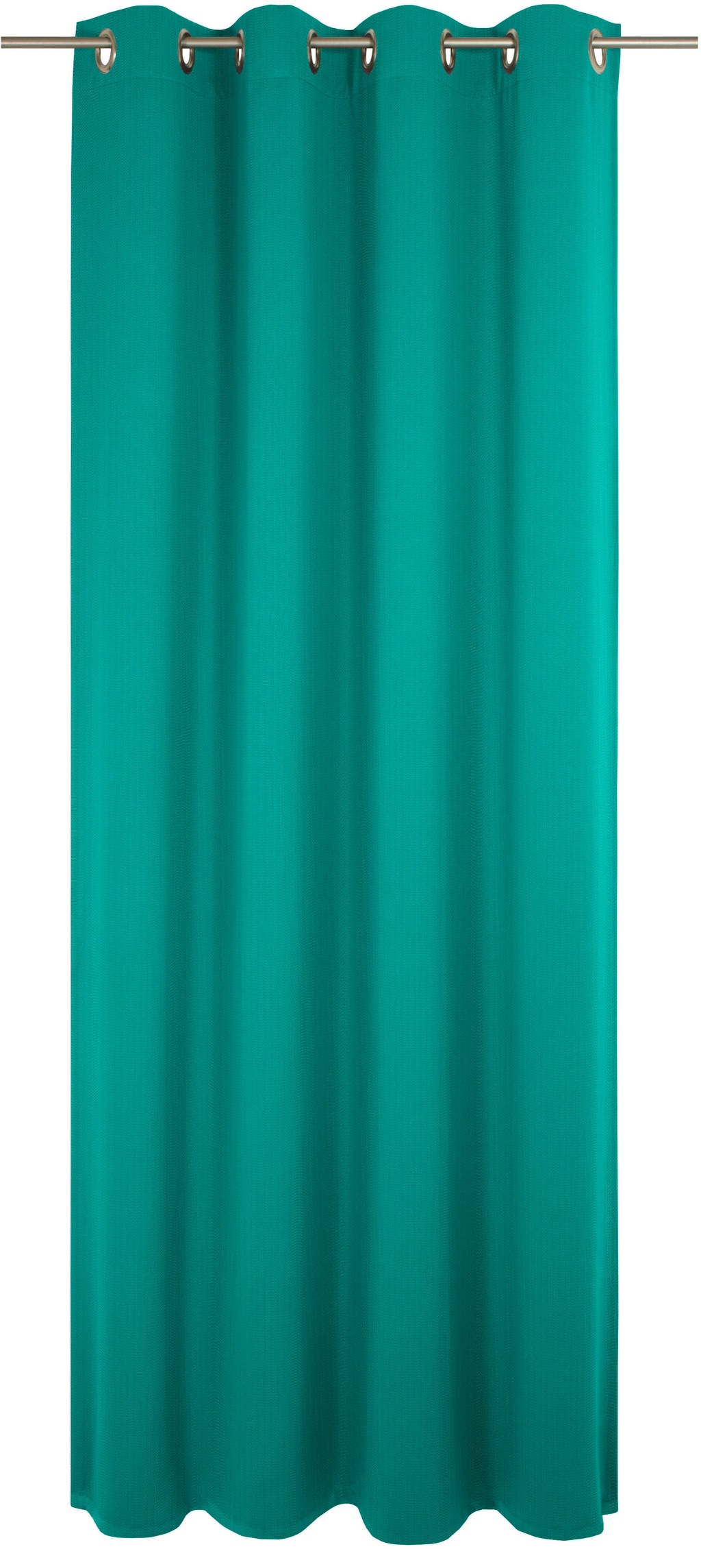 Bild von Vorhang WIRTH "Uni Collection", blau (petrol), B:142cm H:325cm, Baumwolle (Bio-Baumwolle), Gardinen, nach Maß