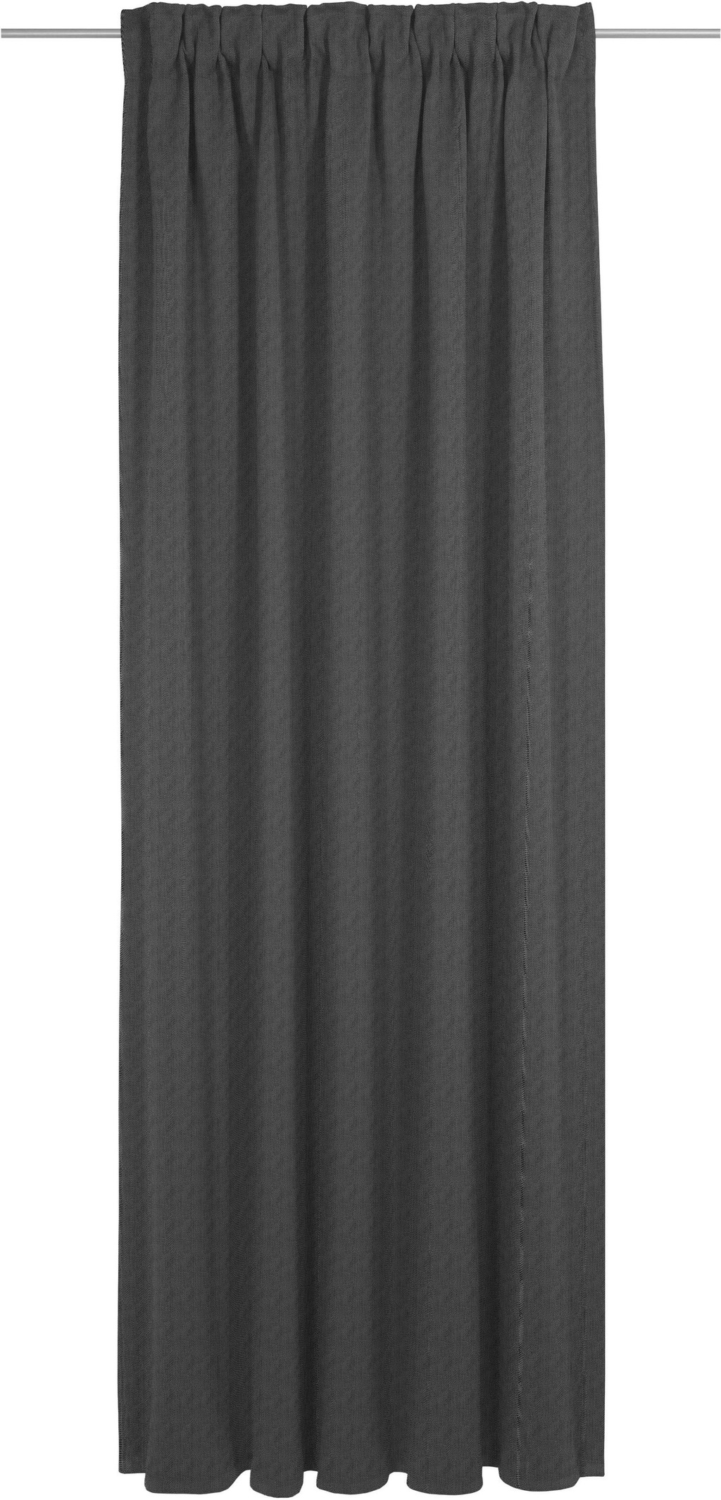 Bild von Vorhang WIRTH "Uni Collection", schwarz, B:142cm H:405cm, Baumwolle (Bio-Baumwolle), Gardinen, nach Maß