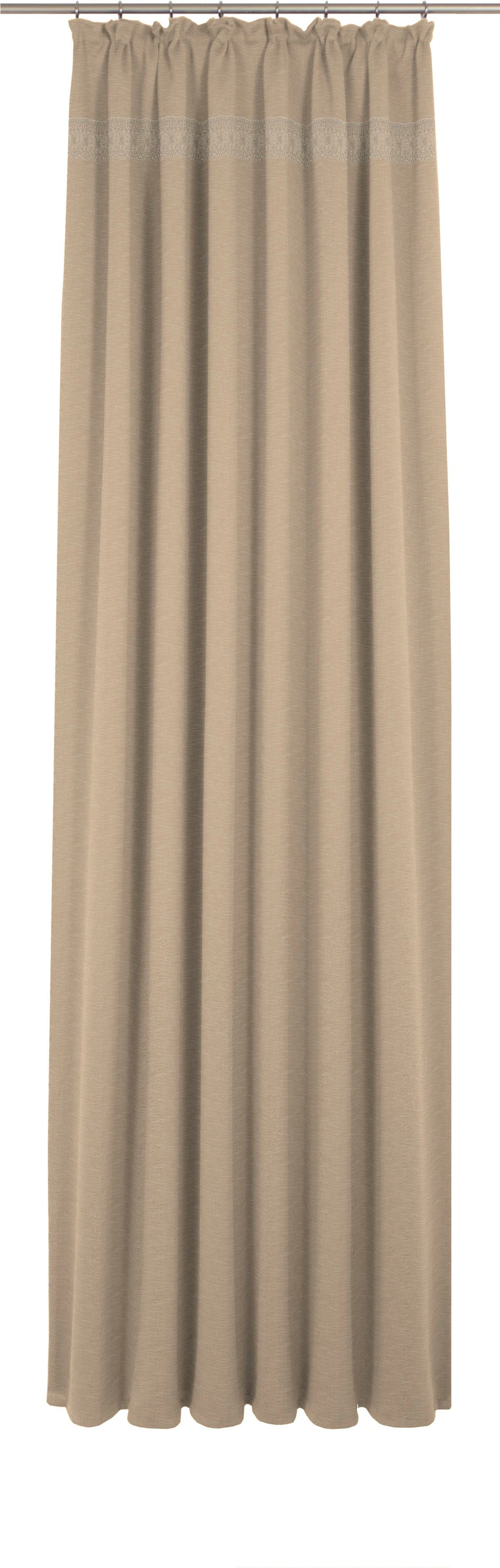 Bild von Vorhang WIRTH "Wiessee", beige (natur), B:150cm H:405cm, Baumwolle, Leinen, Modal, Gardinen, nach Maß