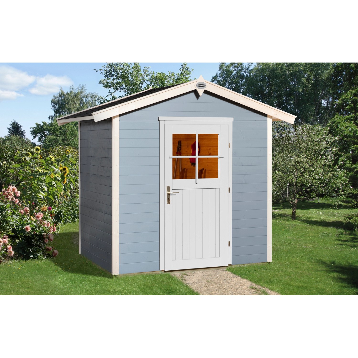 Bild von OBI Outdoor Living Holz-Gartenhaus Monza Satteldach Lasiert 205 cm x 174 cm