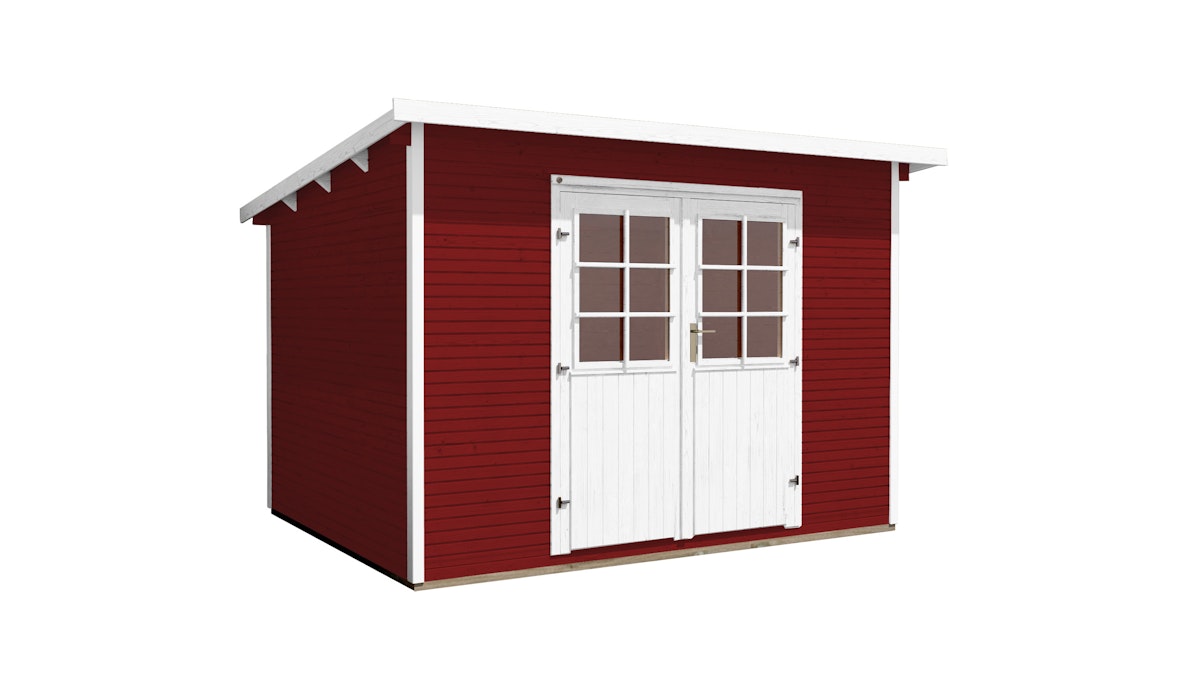 Bild von Weka Gartenhaus 219 wekaLine - 28 mm schwedenrot Gartenhaus 219 Gr. 2 (295 x 240 cm) - 50 % Rabatt auf Dacheindeckung