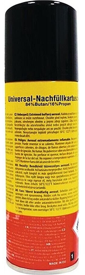 Bild von ROTHENBERGER Industrial 1x Nachfüllgas je 100 ml Feuerzeug Gas inkl. 5 x Adapter für wiederbefüllbare Feuerzeuge und Kleinlötgeräte