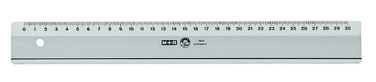 Bild von M+r, Massstab, M + R Lineal 30,0 cm, rauchgrau (300 mm)