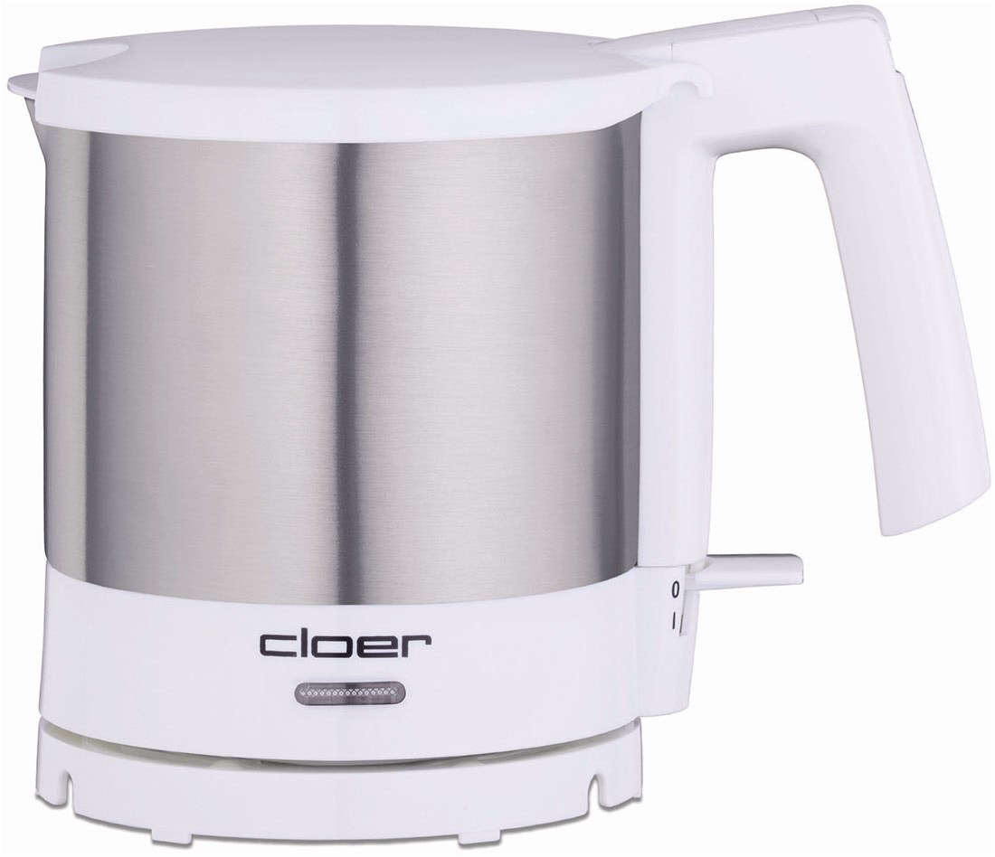Bild von Cloer 4721 - Wasserkocher - 1 Liter - 1800 W - Weiß / Edelstahl