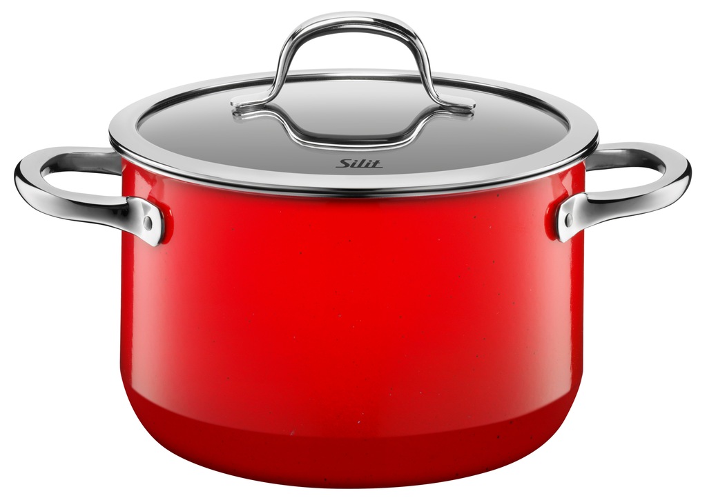 Bild von Silit Fleischtopf »Passion red, Kochtopf Induktion schneid- und kratzfest«, Silargan®, für alle gänigen Herdarten geeignet, Made in Germany