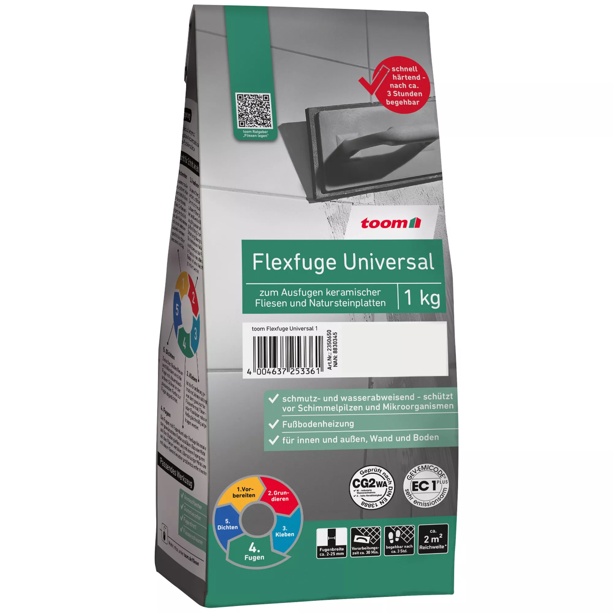 Bild von toom Flexfuge 'Universal' anthrazit 1 kg