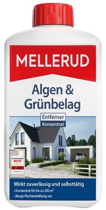 Bild von MELLERUD Algen & Grünbelag Entferner | 1 x1 l | – Effizientes Reinigungsmittel zum Entfernen von Algen und Grünbelag