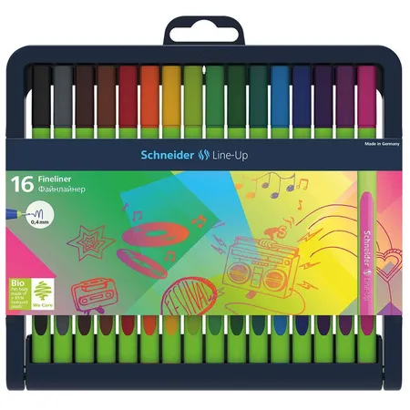 Bild von SCHNEIDER Fineliner Fineliner Line-Up 0,4 mm 16er Stiftebox sortiert