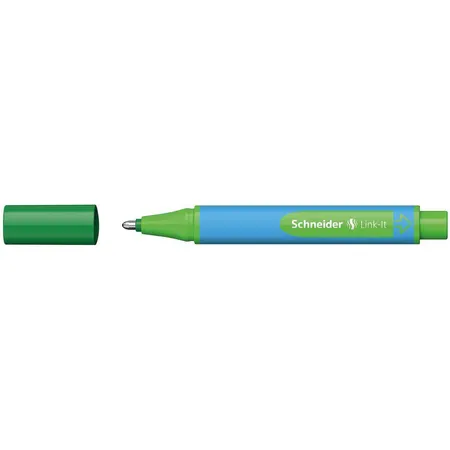 Bild von 5 x Schneider Kugelschreiber Slider Link-It Kappenmodell XB grün