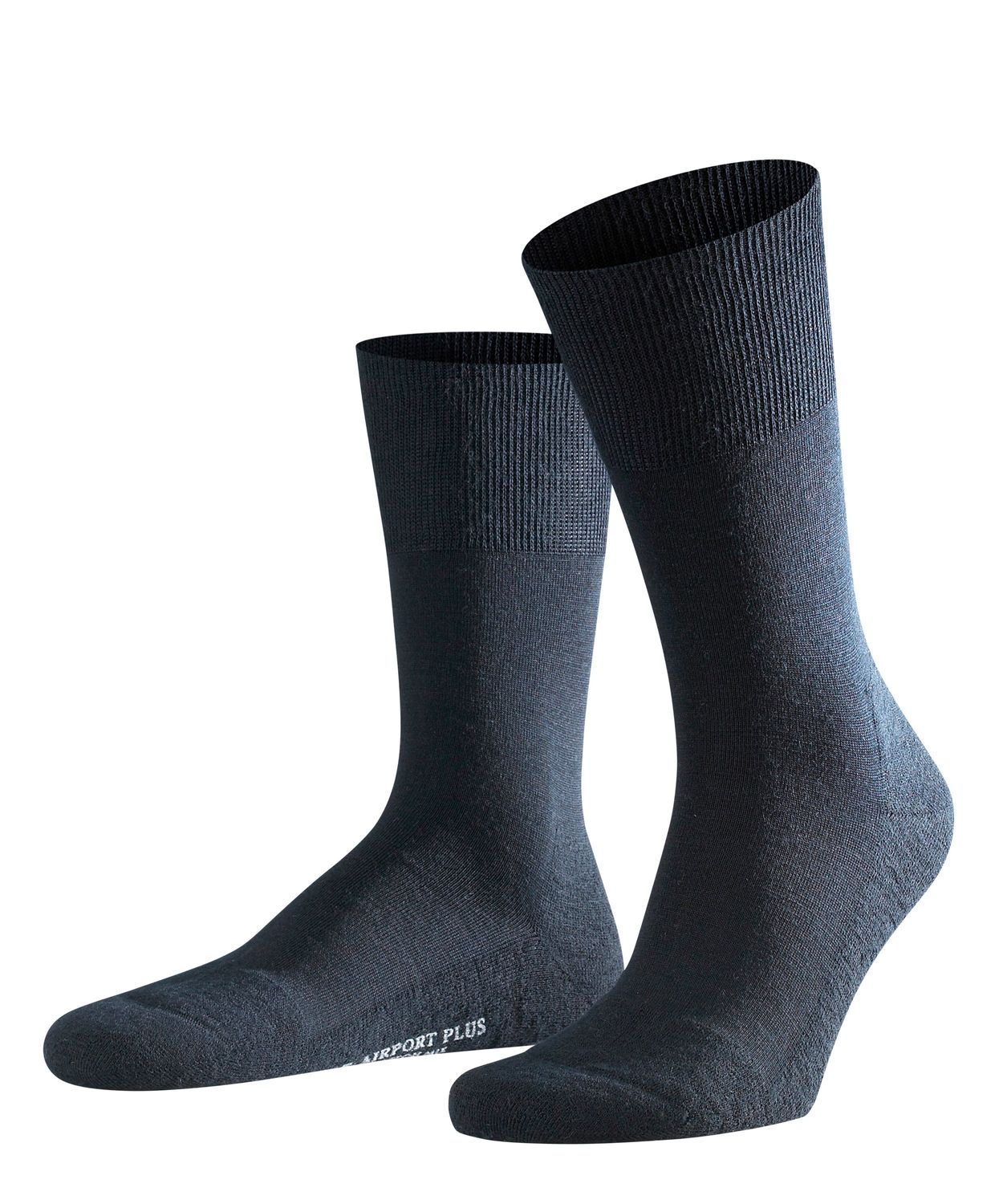 Bild von FALKE Herren Socken Airport Plus M SO Wolle Baumwolle einfarbig 1 Paar, Blau (Dark Navy 6370), 45-46