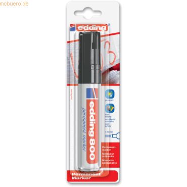 Bild von Edding 800 4-800-1-1001 Permanentmarker Schwarz wasserfest: Ja