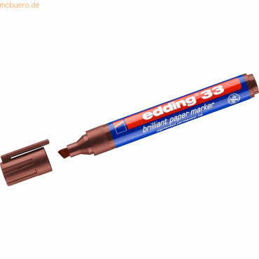 Bild von 10 x Edding Pigmentmarker edding 33 brilliant paper marker 1-5mm braun