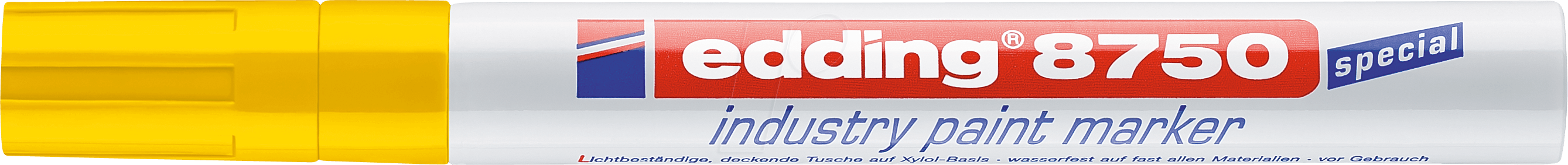 Bild von 10 Stk. Edding Industrie-Lackmarker 8750 gelb Strich-B.2-4mm Rundspitze