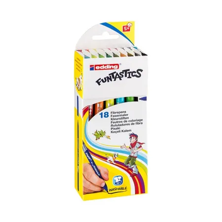 Bild von edding Filzstift edding 15 Funtastics Kinderfasermaler sortiert (18er Faltschachtel)