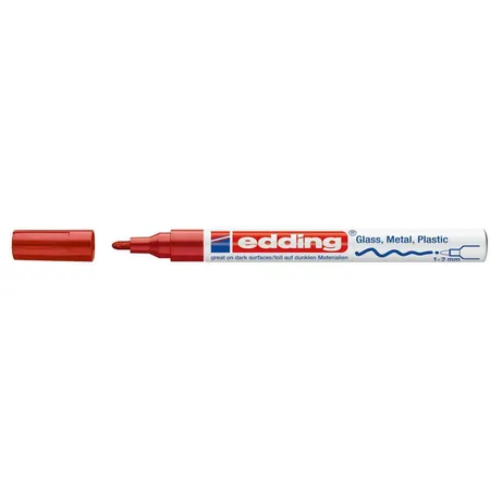 Bild von Edding 751 4-751-9-002 Lackmarker Rot 1 mm, 2mm