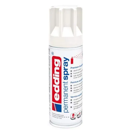 Bild von edding Spray 5200, 200 ml, Premium-Acryllack matt, Sprühbreite ca. 50-60 mm, weiß matt