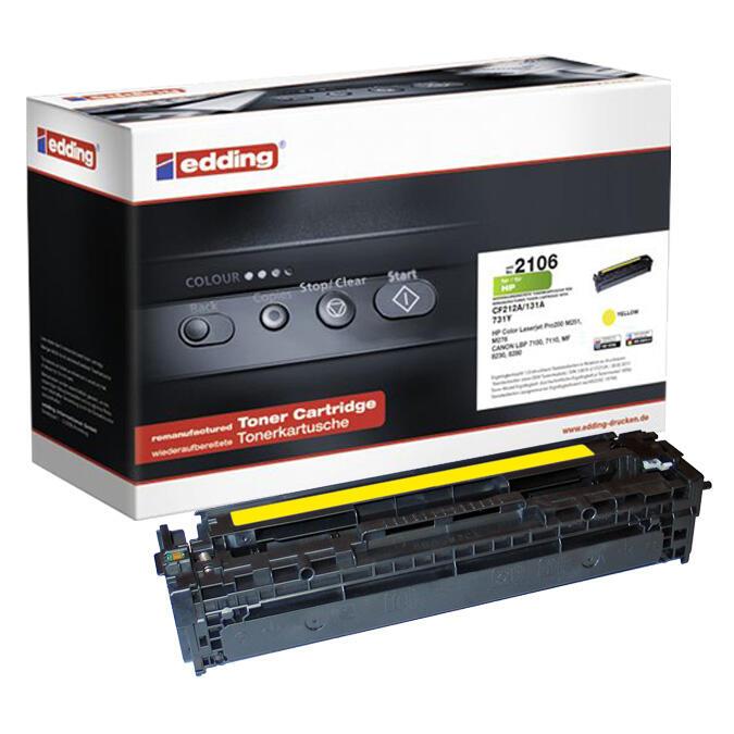 Bild von Edding Toner ersetzt HP 131A (CF212A) Kompatibel Gelb 1800 Seiten EDD-2106 18-2106