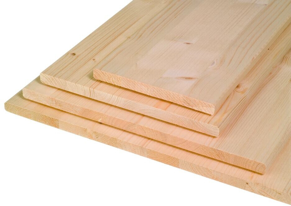 Bild von Massivholzplatte Fichte, Oberfläche geschliffen, Kanten gefast 1000 x 400 x 18 mm (GLO780450042)