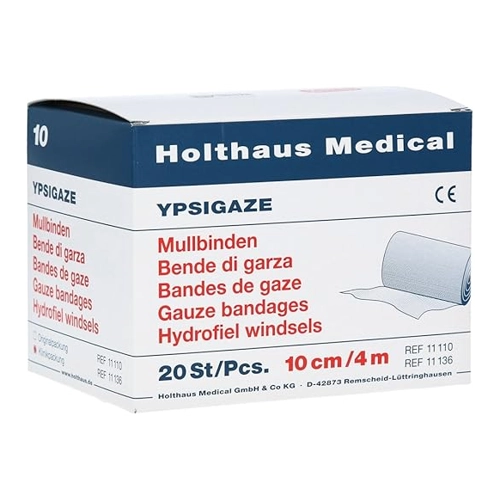 Bild von HOLTHAUS MEDICAL YPSIGAZE Mullbinde 10 cmx4 m