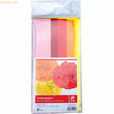 Bild von 10 x Staufen Seidenpapier 20g/qm 50x70cm VE=5 Bogen rot sortiert