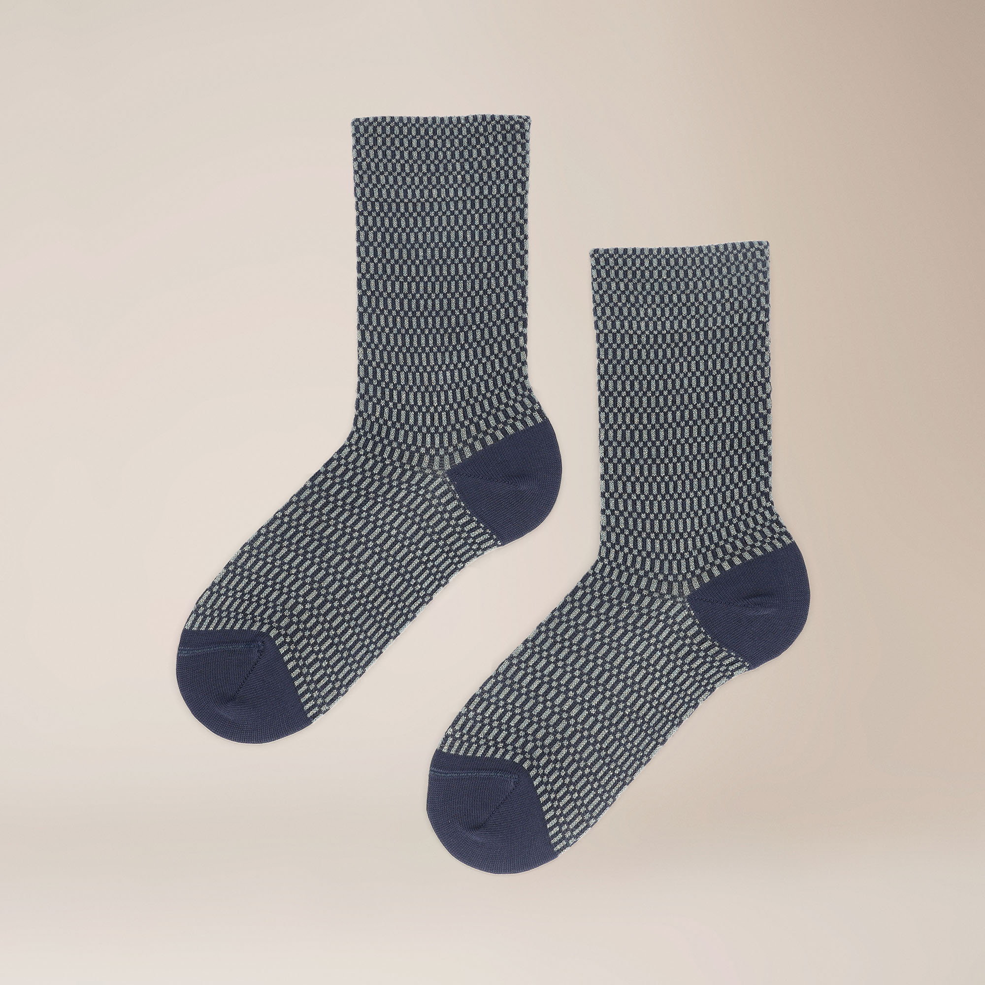 Bild von KUNERT Damen Honeycomb - 35-38 - Socken mit glitzerndem Muster - Gentian blue 1650 (Blau)