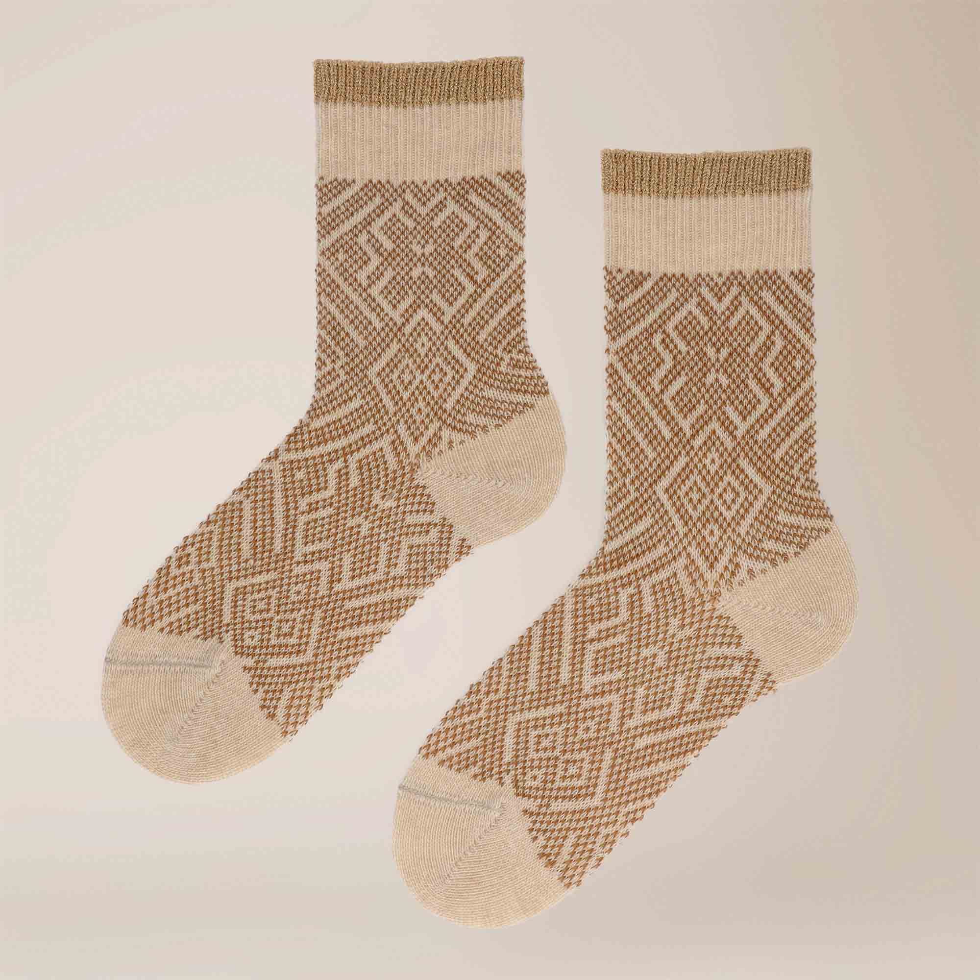 Bild von KUNERT Damen Soft Allover - 39-42 - Socken mit Schimmer im Bund - Creme 1690 (Hell Beige)