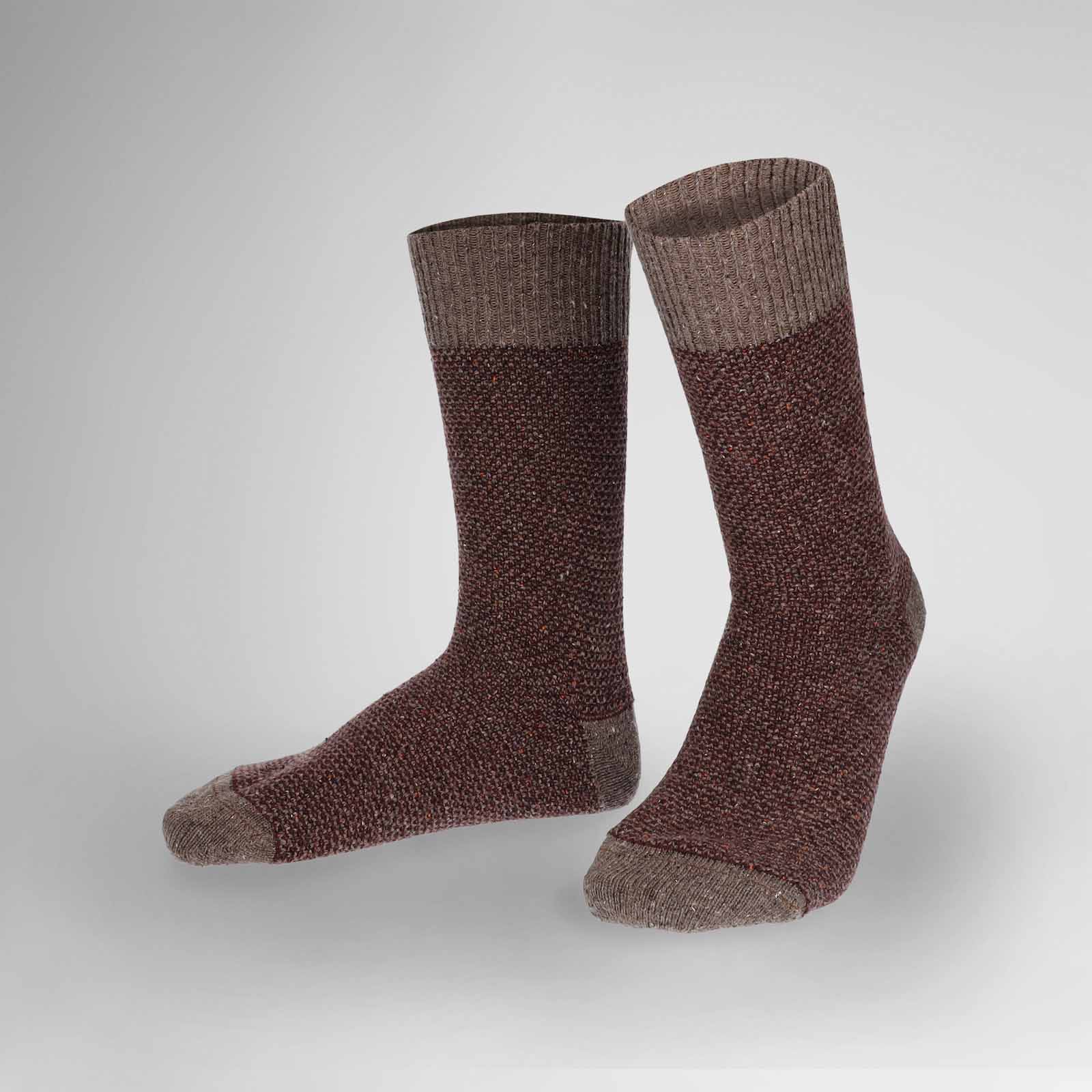 Bild von HUDSON Herren Tweet - 39-42 - Socken mit Struktur und Effektgarn - Wine red 0553 (Rot)