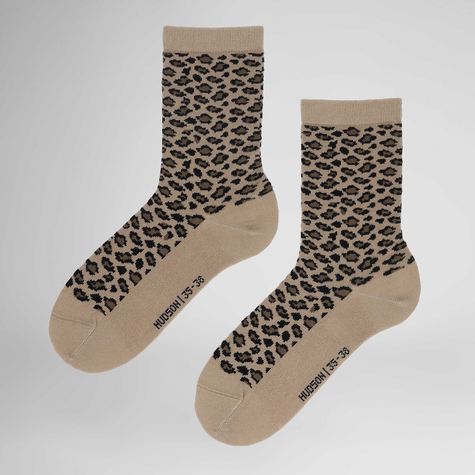 Bild von HUDSON Damen Leo - 39-42 - Socken mit Leo-Muster - Beige 0710 (Dunkel Beige)