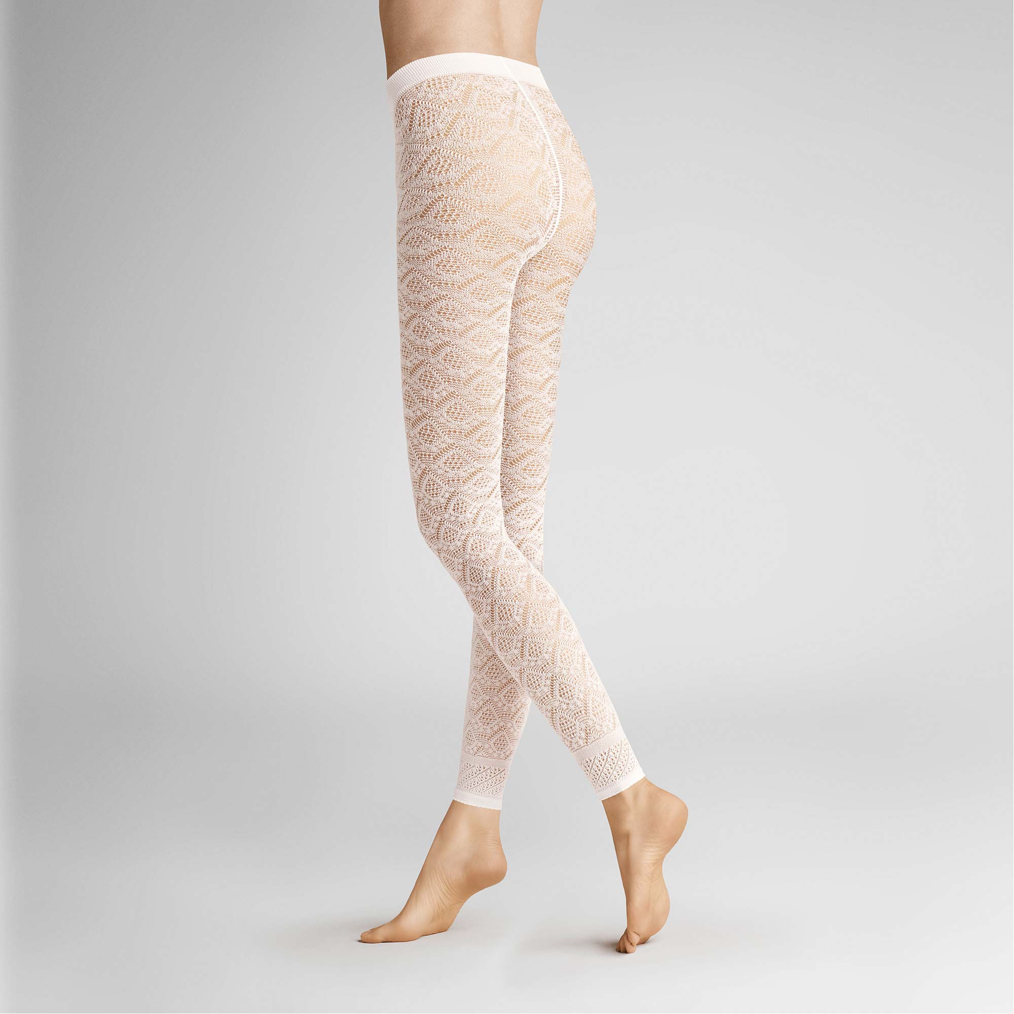 Bild von HUDSON Damen Graphic Crochet - 40-42 - Leggings mit Häkel-Optik - White 0008 (Weiß)