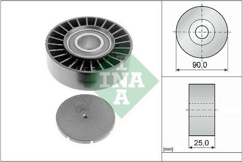 Bild von INA Umlenkrolle 532 0169 10 Führungsrolle,Umlenk-/Führungsrolle, Keilrippenriemen VW,Transporter IV Bus (70B, 70C, 7DB, 7DK, 70J, 70K, 7DC, 7DJ)