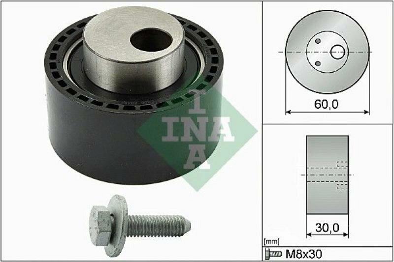 Bild von INA 531 0264 10 Spannrolle, Zahnriemen CITROËN: Berlingo / Berlingo First I, FIAT: Ducato II Platform/Chassis