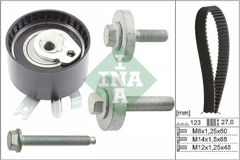 Bild von INA Zahnriemensatz Zähnezahl 1: 123 530 0197 10 Zahnriemen Kit,Zahnriemenkit RENAULT,NISSAN,DACIA,Clio III Schrägheck (BR0/1, CR0/1)