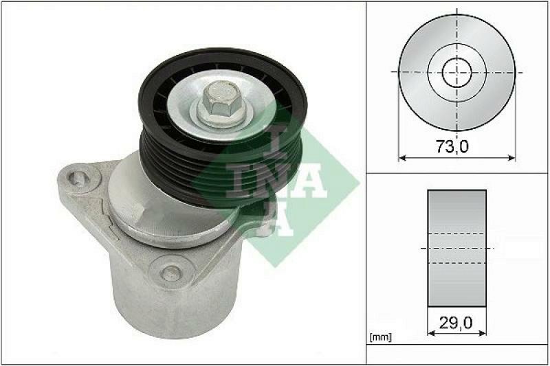 Bild von INA 534 0128 20 Spannarm Keilrippenriemen Riemenspanner 29mm 73mm