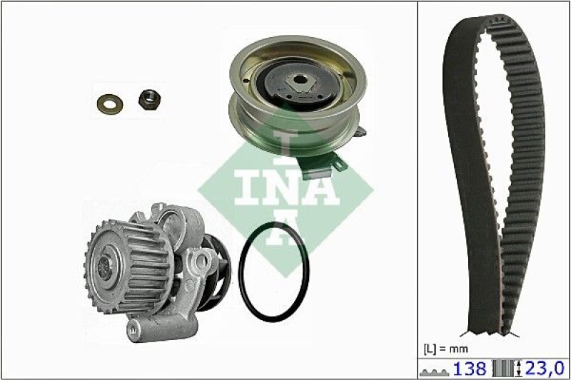 Bild von INA 530 0171 30 Wasserpumpe + Zahnriemensatz Wasserpumpe + Zahnriemenkit mit Wasserpumpe 23 VOLKSWAGEN: Golf 4, Passat B5 GP Estate, Golf 4 Variant