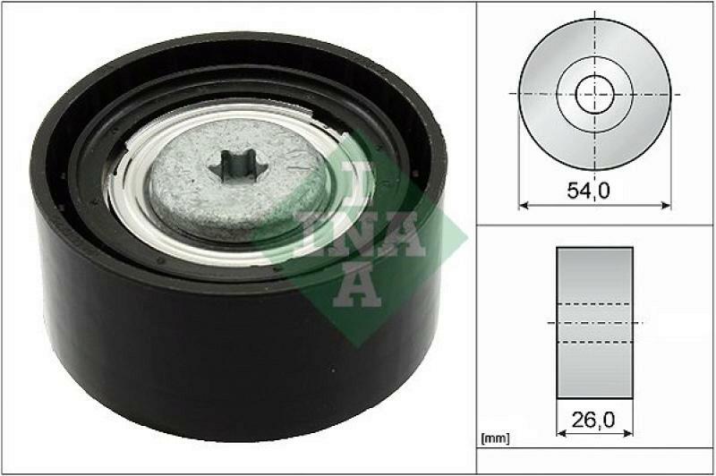 Bild von INA Umlenk-/Führungsrolle, Keilrippenriemen Ø54mm 54mm für MERCEDES-BENZ 6512000770 A6512000770 532 0672 10